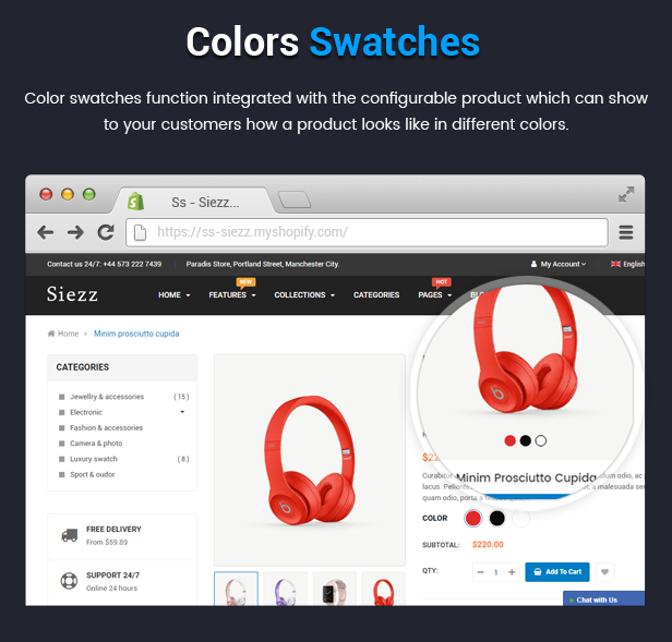 Siezz - Advanced Drag & Drop Responsive Shopify Theme