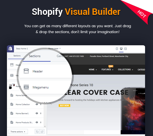 Siezz - Advanced Drag & Drop Responsive Shopify Theme