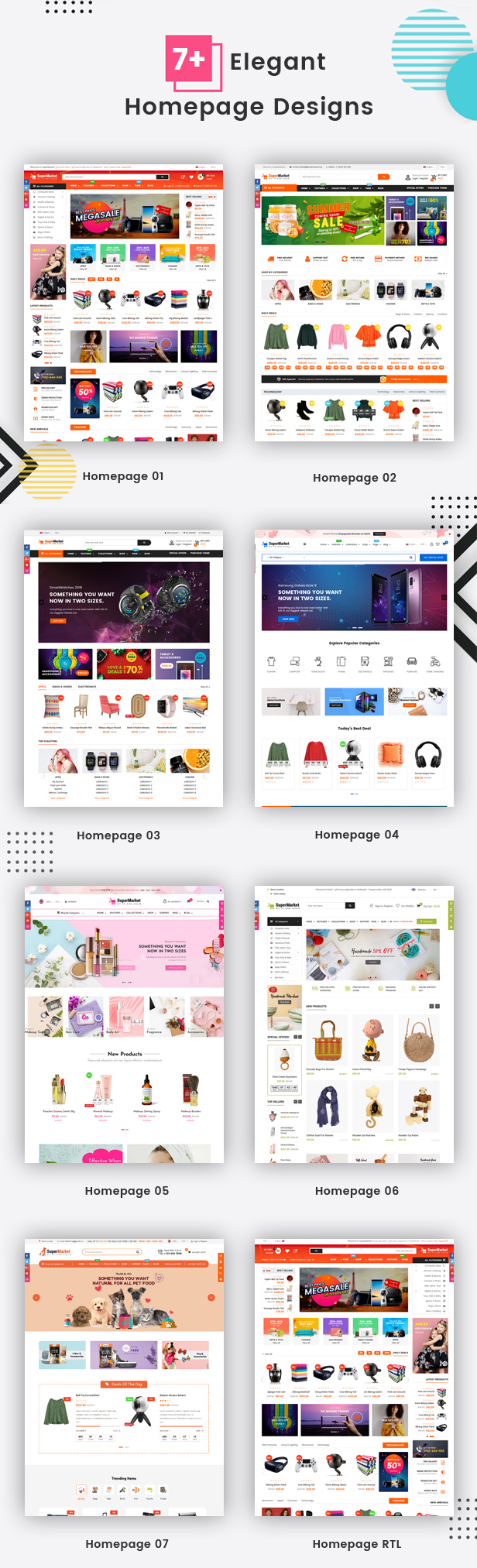 SuperMarket - Responsive Drag & Drop Sectioned Bootstrap 4 Shopify Theme