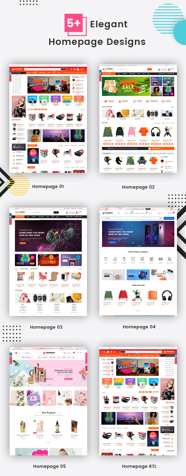 SuperMarket - Responsive Drag & Drop Sectioned Bootstrap 4 Shopify Theme