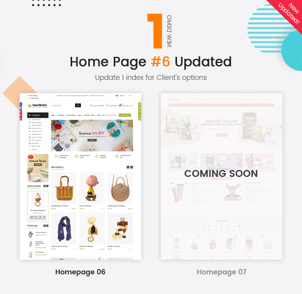 SuperMarket - Responsive Drag & Drop Sectioned Bootstrap 4 Shopify Theme