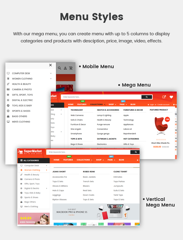 SuperMarket - Responsive Drag & Drop Sectioned Bootstrap 4 Shopify Theme