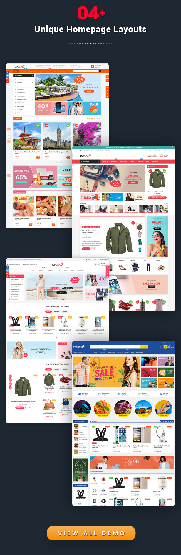 TopDeal - Multipurpose Shopify Theme with Sectioned Drag & Drop Builder