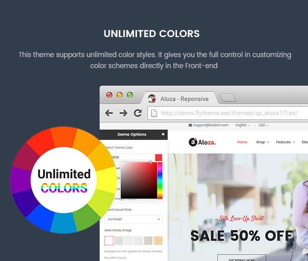 Prestashop Digital Theme - Unlimited Colors