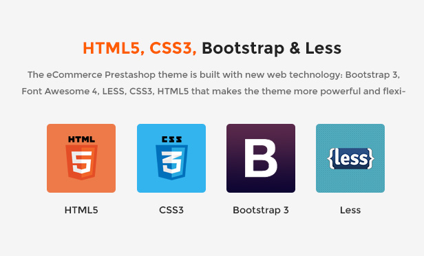 Responsive Prestashop Store Theme- HTML5, CSS3, BOOTSTRAP & LESS