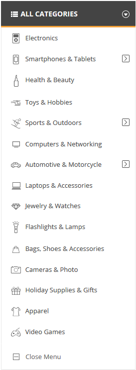 Horizontal-mega-menu