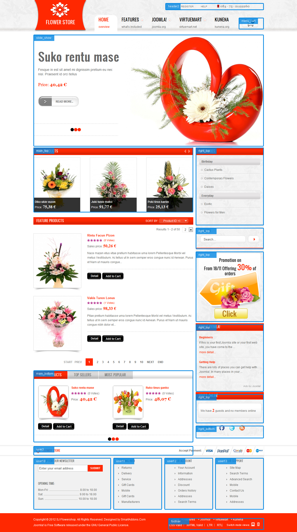 Joomla Template For Flower Store Sj Flower Store Joomla Template For Flower Store Sj Flower Store