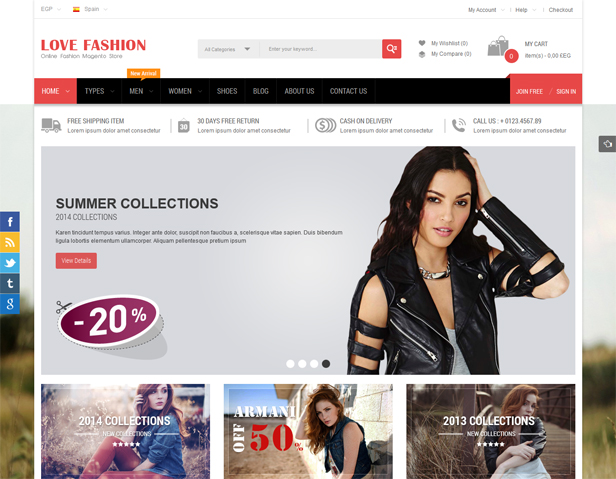 Love Fashion- Boxed and Wide layout