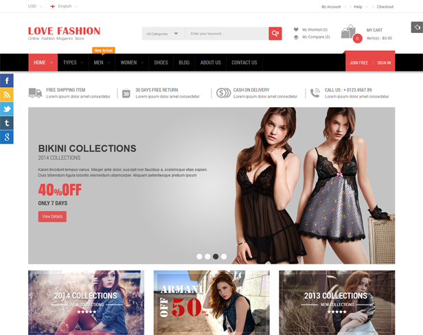Love Fashion- Boxed and Wide layout