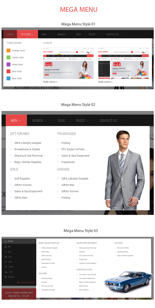 OpenCart Fashion Theme - Mega Menu