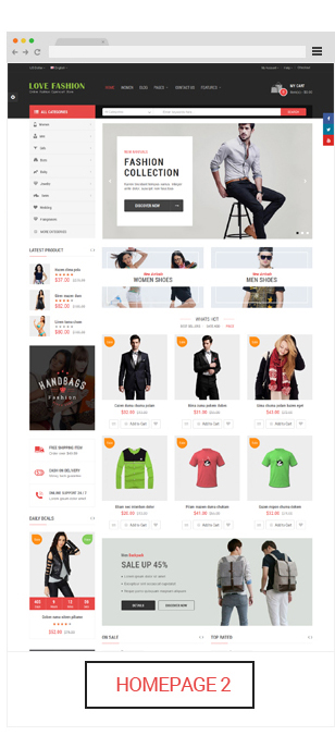 Opencart fashion theme - homepage 2