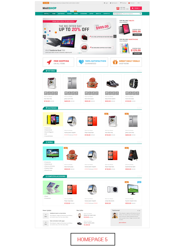 Maxshop - Homepage