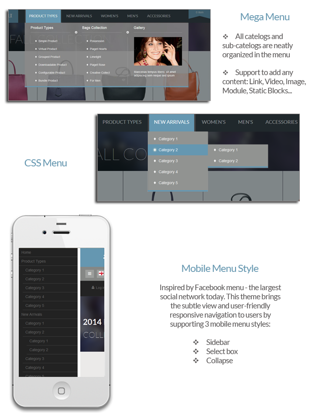 Janu - Menu styles