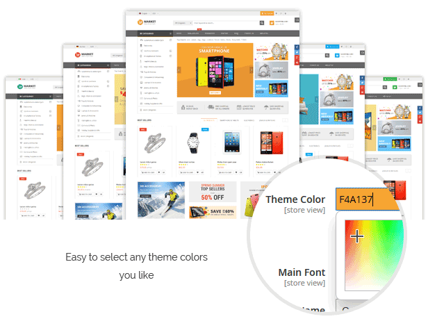 Market - Premium Responsive Magento 2 & 1.9 Store Theme - Color Presets