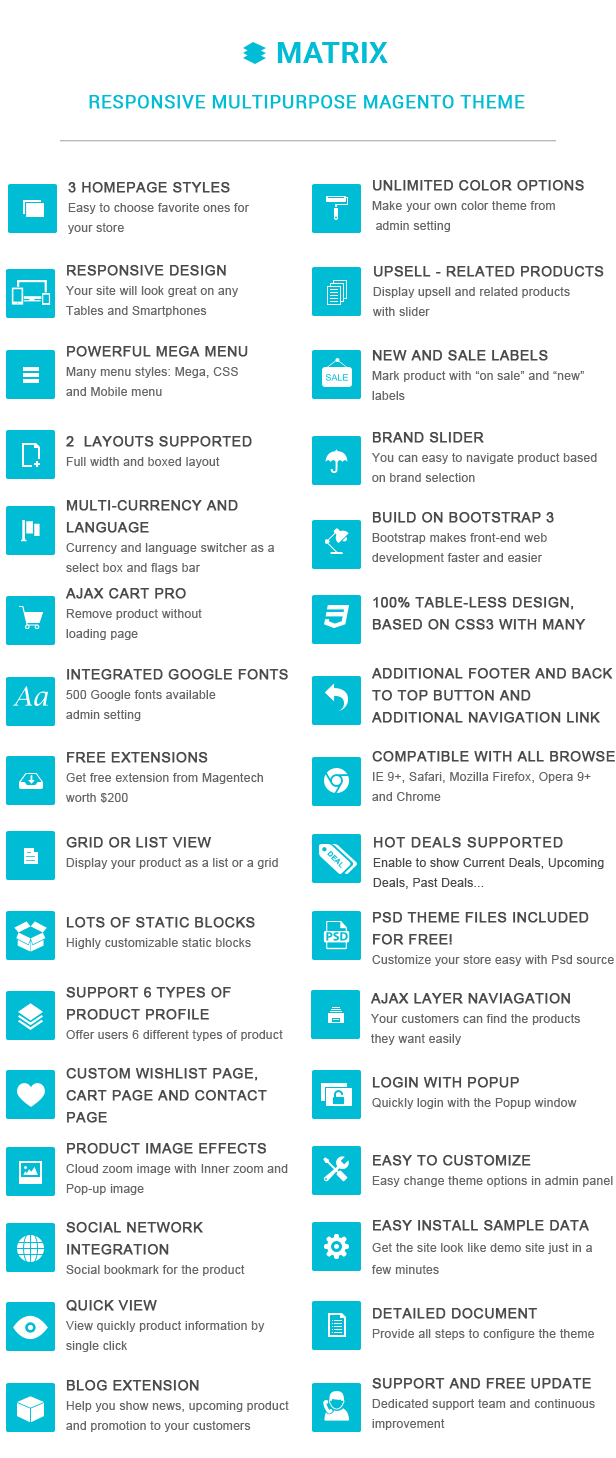 Matrix - Responsive Magento theme