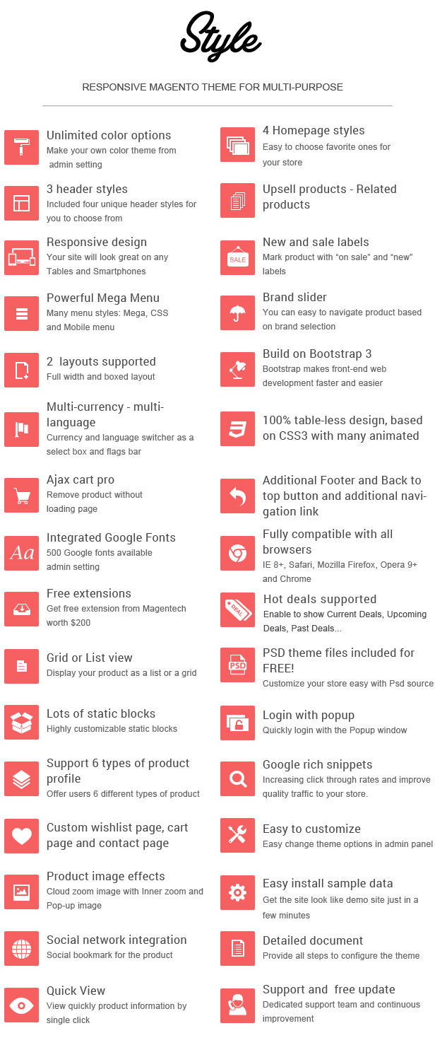 Style - Responsive Magento theme