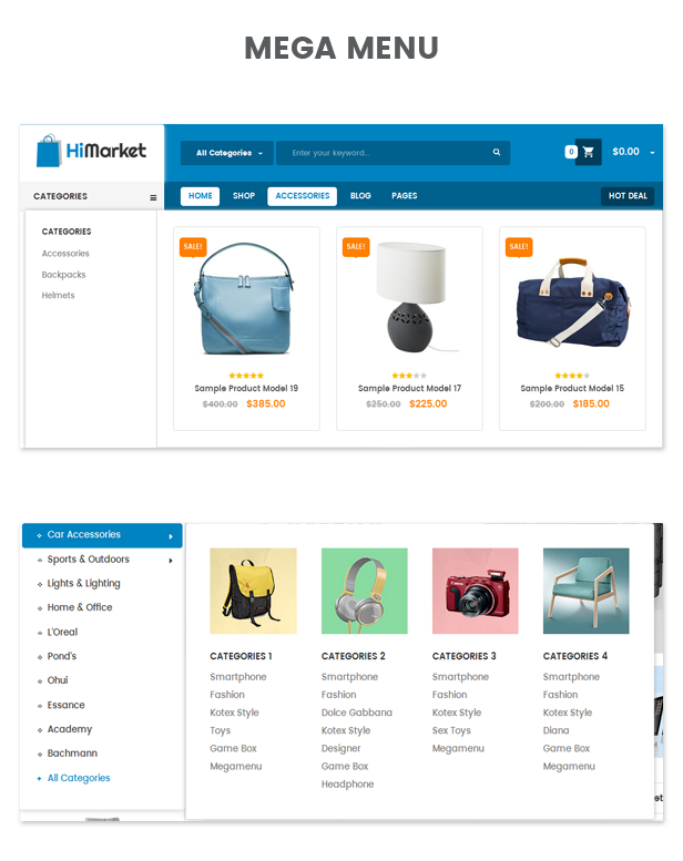 Responsive Technology WooCommerce WordPress Theme - Menu styles