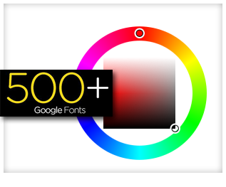Unlimited colors and Fonts Unlimited colors and Fonts