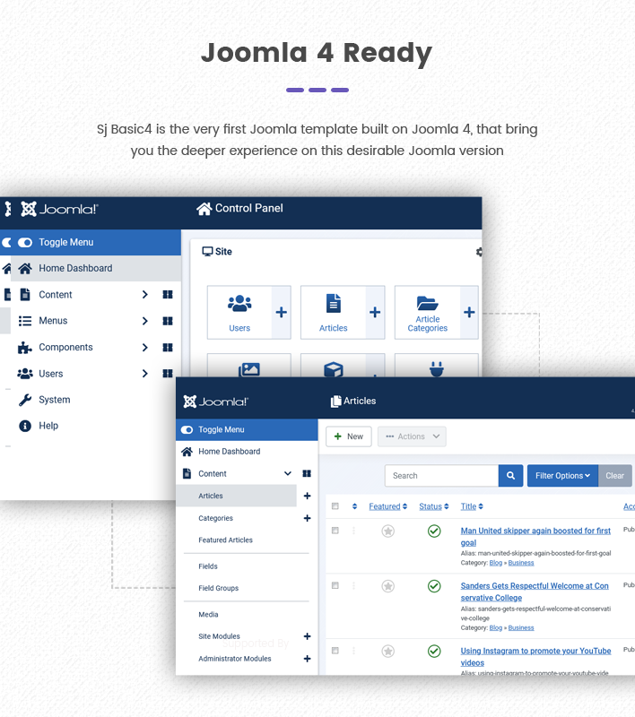 Sj Basic4 - Responsive Free Joomla 4 Template