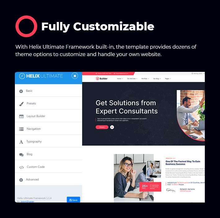 Sj Builder - Professional and Business Joomla 4 Template