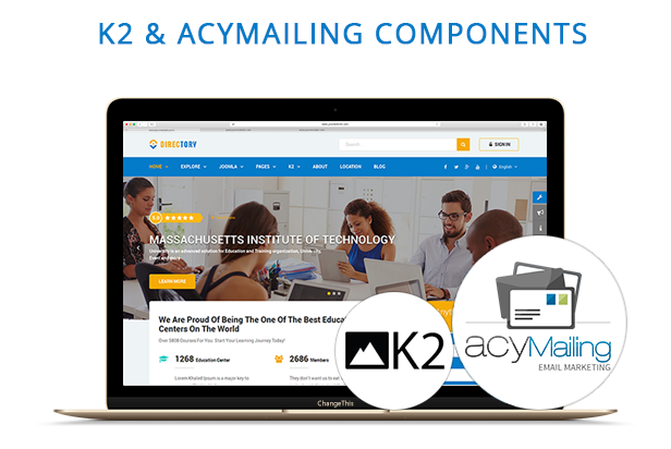 k2 & acymailing