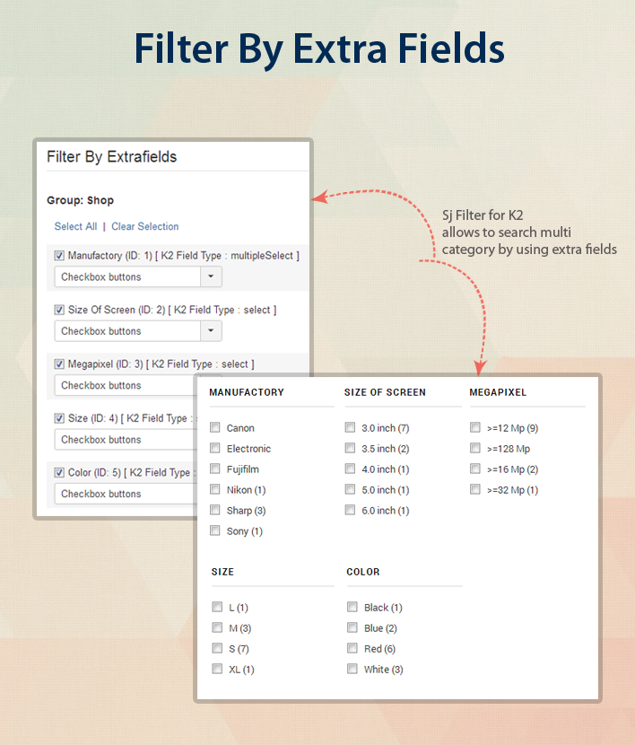 SJ Filter for K2 - Joomla Extension