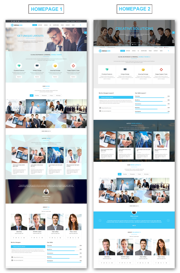 HOMEPAGE LAYOUTS