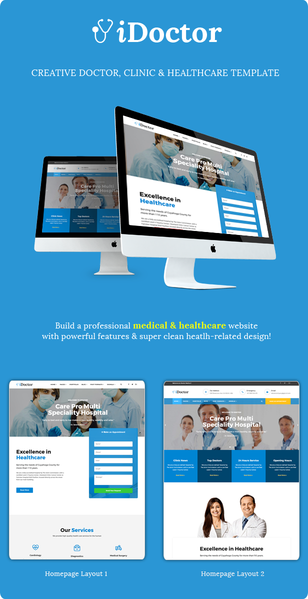 Sj iDoctor - Responsive Joomla Doctor, Clinic & Healthcare Template