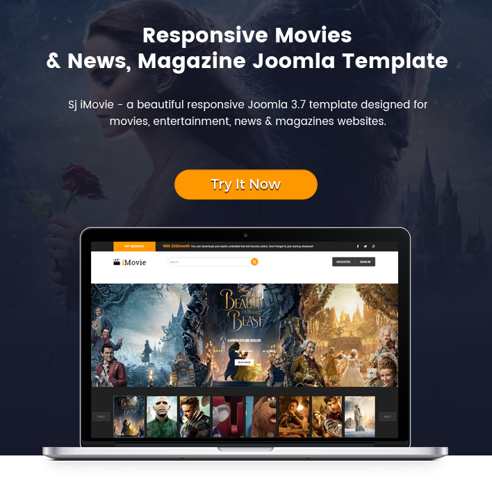 Sj iMovie - Responsive Movies, Entertainment Joomla Template