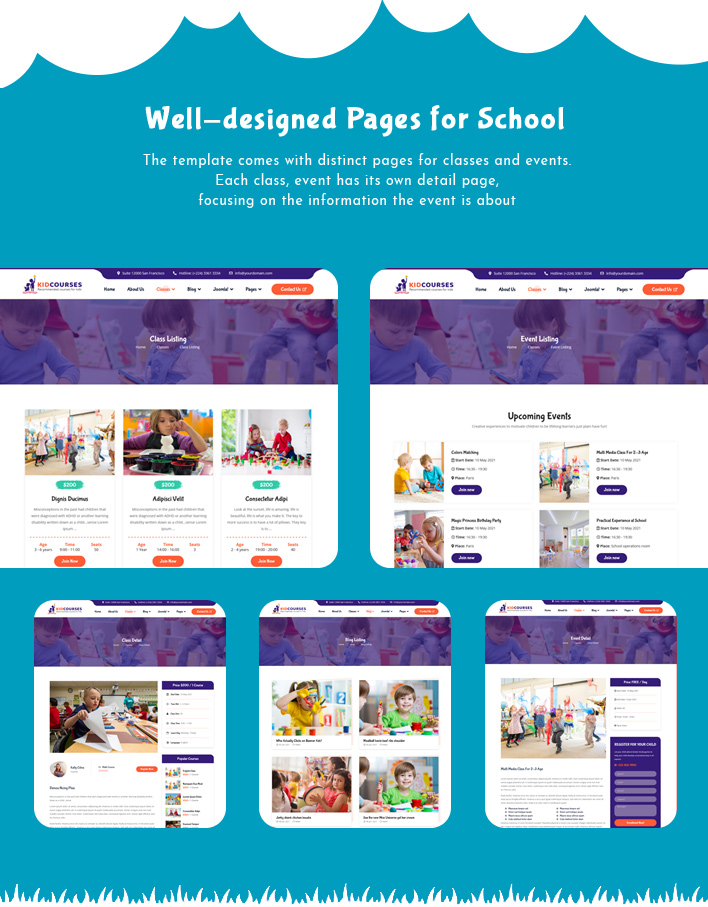 Sj KidCourses - Colorful Kindergarten and School Joomla Template