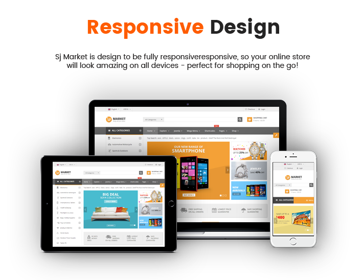 Sj Market - Responsive Joomla eCommerce VirtueMart 3 Template