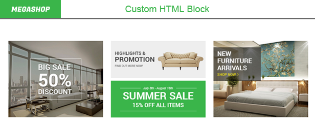 Megashop - Custom HTML Blocks