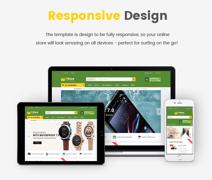 Sj PiStore - Modern Design eCommerce Joomla Responsive Template