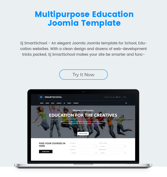 Sj SmartSchool - Responsive School, Education Joomla Template