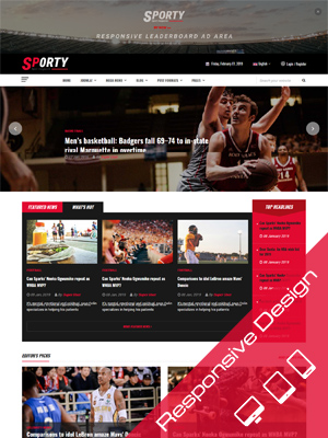 Sj Sporty - Flexible Sports News Joomla Responsive Template