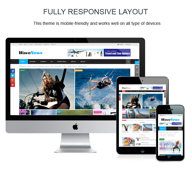 FULLY RESPONSIVE LAYOUT