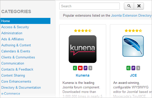 Joomla 3.2 - apps store