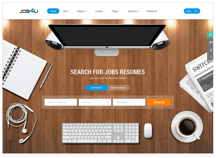 Job4u - Top 10 Best-selling Joomla Templates