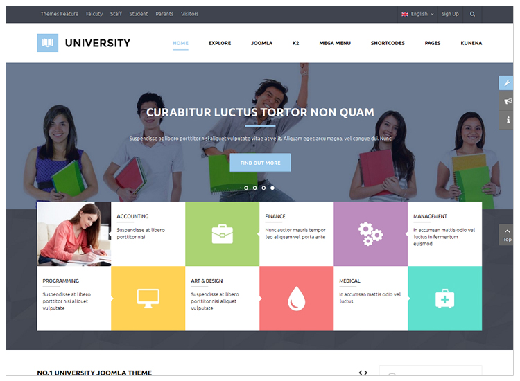 University II - Top 10 Best-selling Joomla Templates