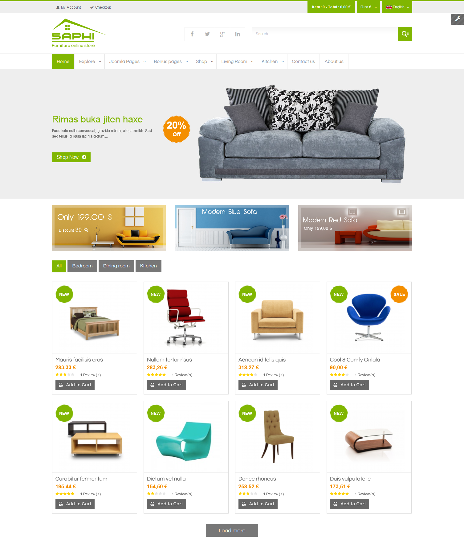 SJ SaPhi - Responsive VirtueMart Template