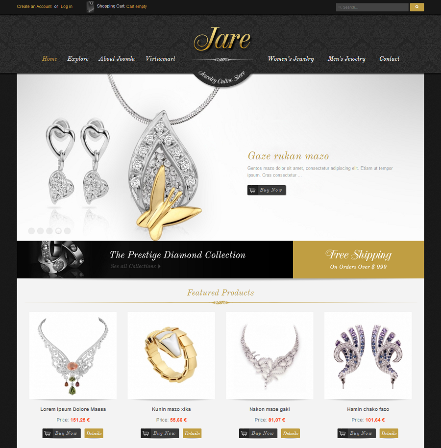 SJ Jare - Responsive VirtueMart Template