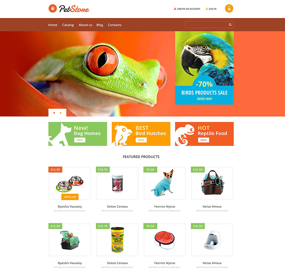 Pet Store VirtueMart Template