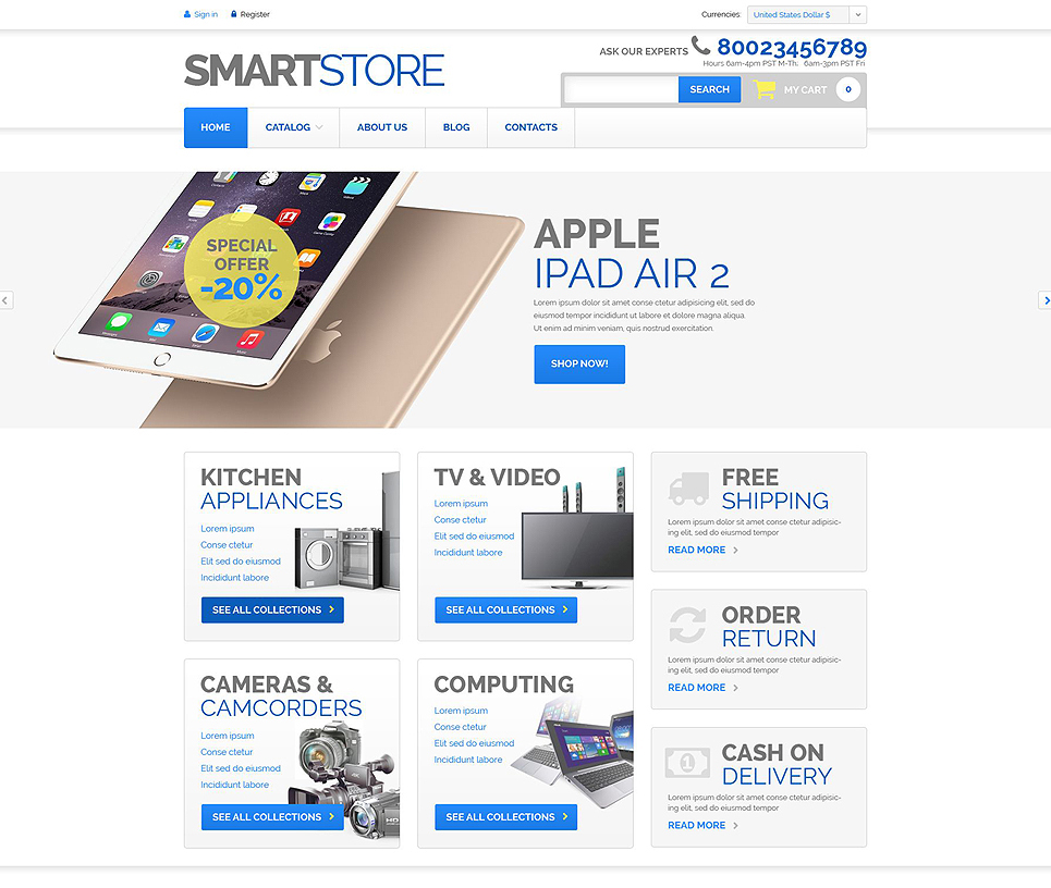 Home Electronics VirtueMart Template