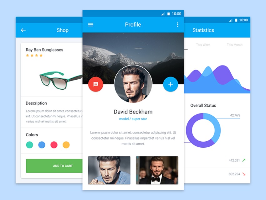 Material Design mobile UI kit