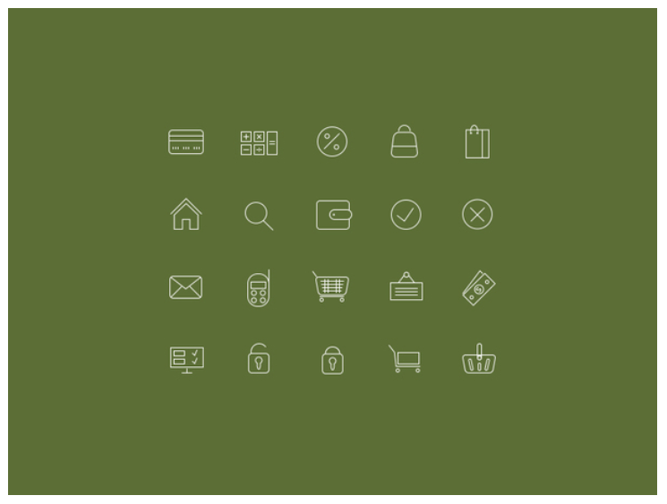 Thin Icons for Online Shops