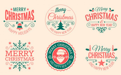 Christmas tags, labels