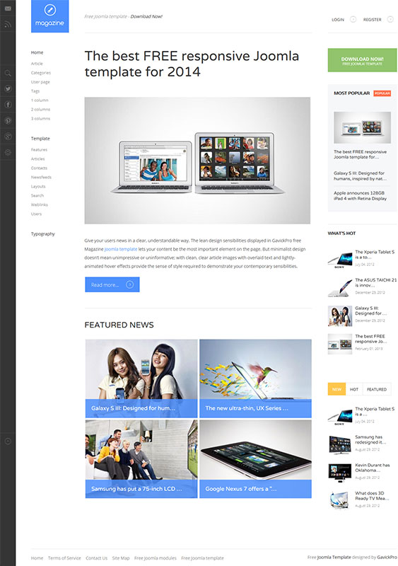 top 20 free Joomla templates 2014- smartaddons