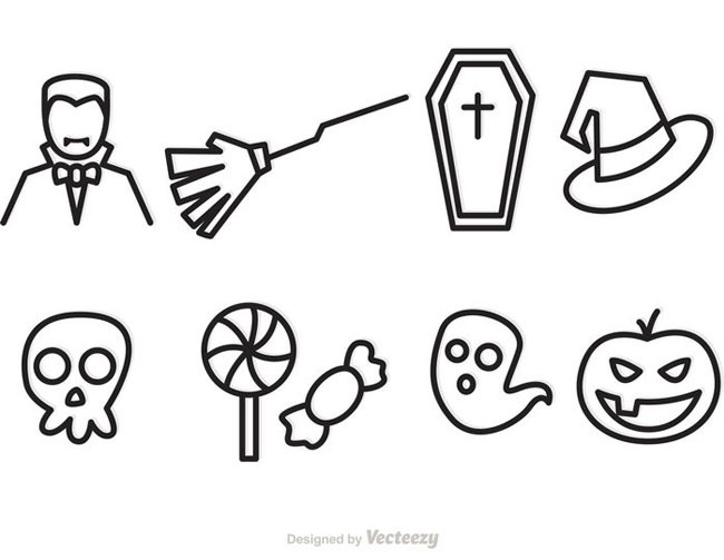 Halloween Outline Vector Icons