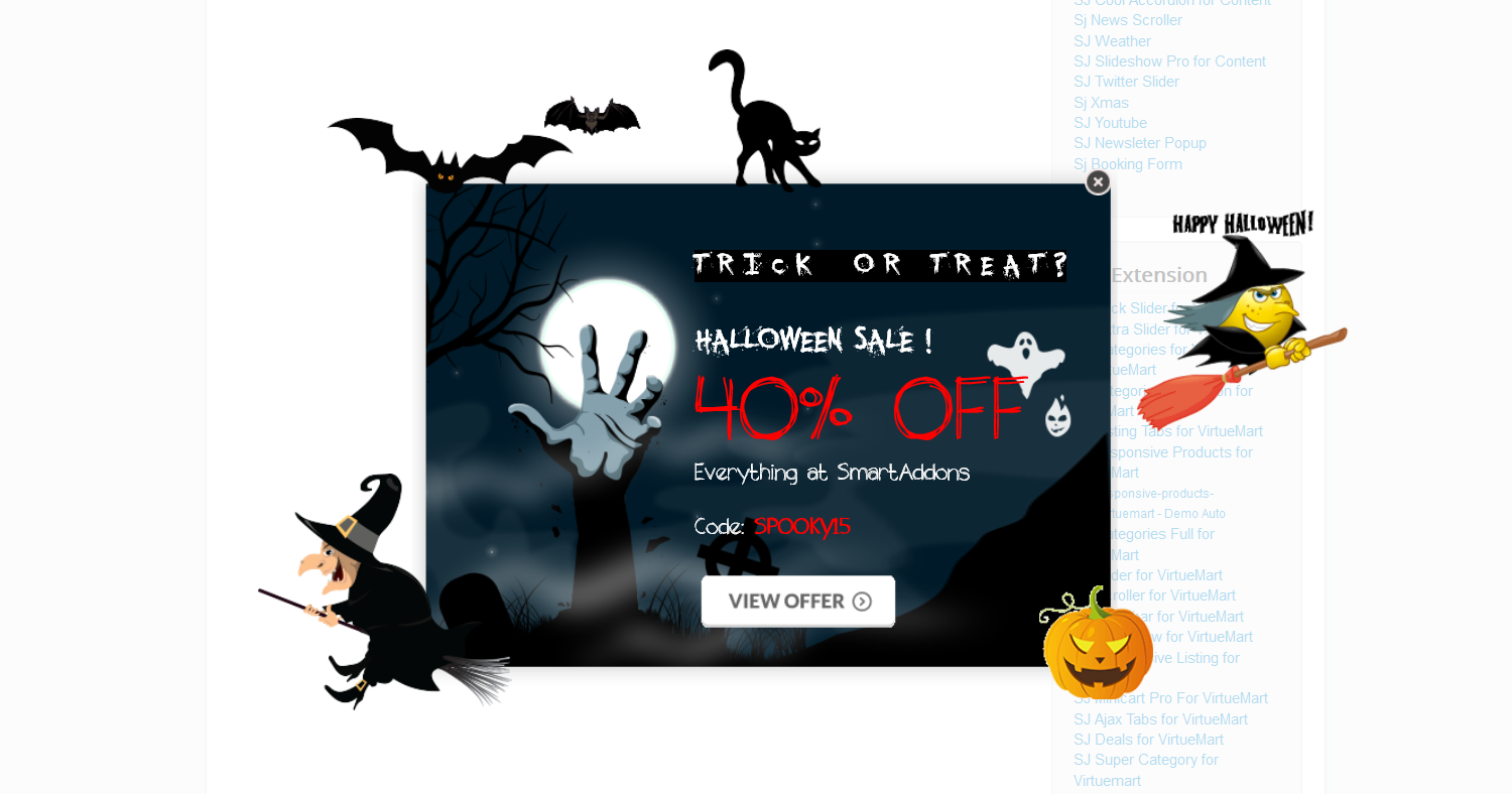 Halloween 2016 Joomla Plugin