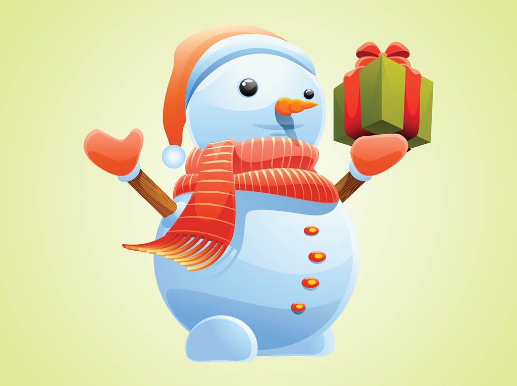 High-Quality Free Christmas Vector Graphics 2016 - Christmas Snowman